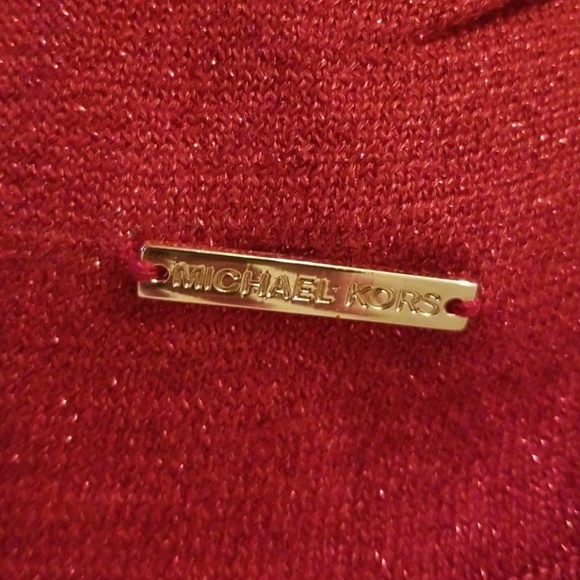 Michael Kors red sparkly lightweight sweater M - Picture 3 of 7
